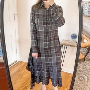 Public School New York Plaid Midi Dress